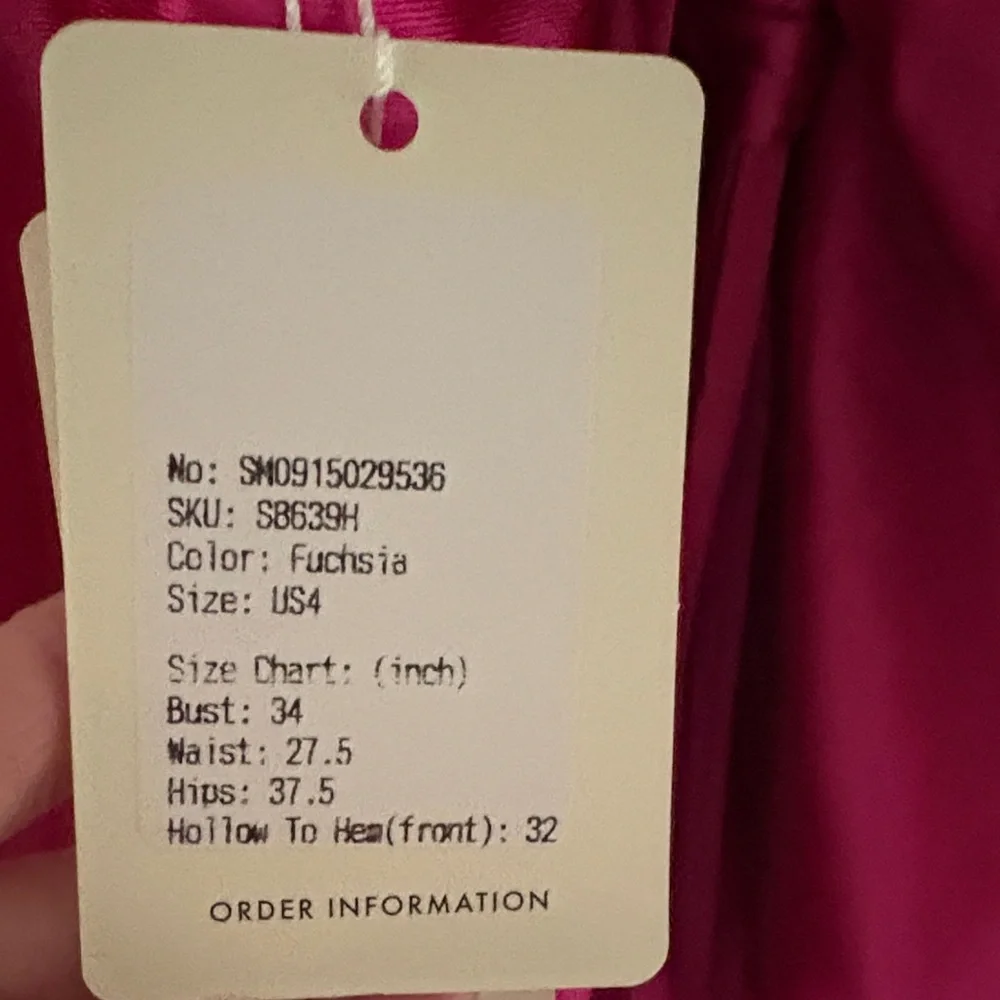 Hot Pink Ruched Cocktail Dress - Picture 6 of 6